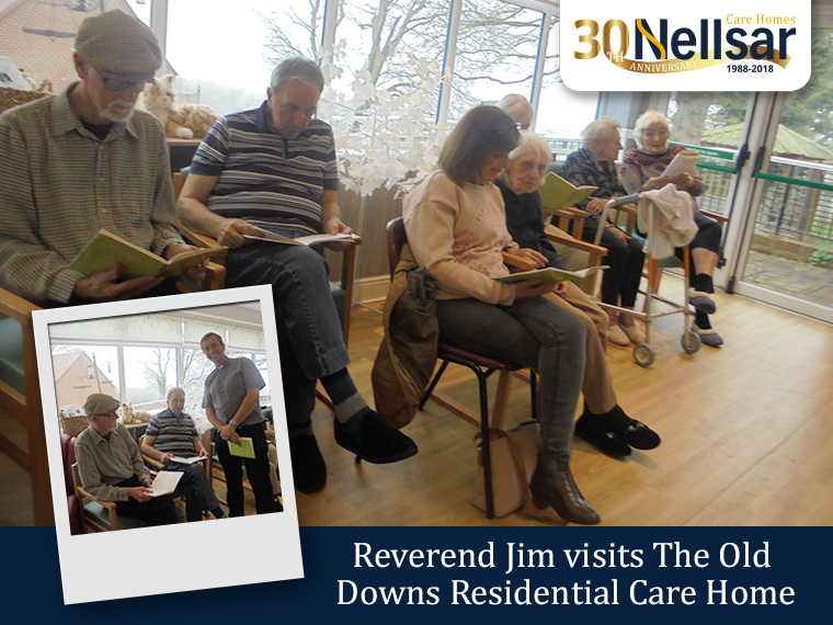 Reverend Jim visits The Old Downs Residential Care Home