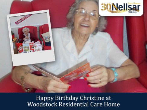 Happy Birthday Christine at Woodstock Residential Care Home