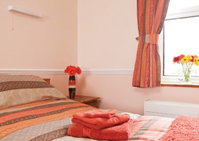 A typical bedroom at Lukestone Care Home.