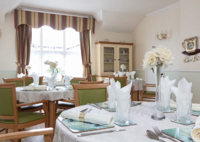 The Dining Room at Lukestone Care Home.