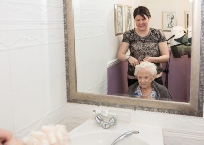 Residents of Lukestone Care Home can enjoy being pampered in our Hair Salon.