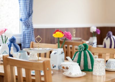 The 'Forget Me Not' tea room at Sonya Lodge Residential Care Home