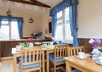 The 'Forget Me Not' tea room at Sonya Lodge Residential Care Home