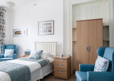A typical bedroom at St Winifreds Care Home