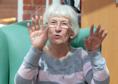 Gentle seated exercise classes are very popular with many residents and great for keeping fit