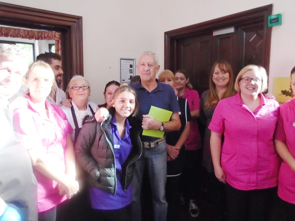Staff at The Old Downs saying goodbye to Maintenance Man Paul