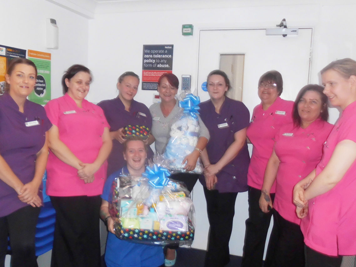 Woodstock staff member Hayley saying goodbye to the team as she begins maternity leave