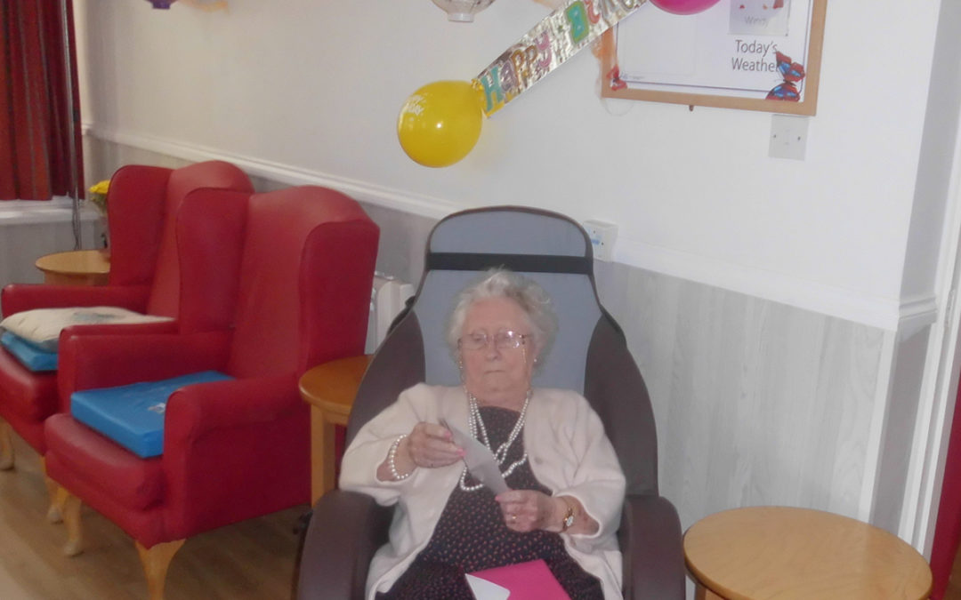 Birthday celebrations for Vera at Woodstock Residential Care Home