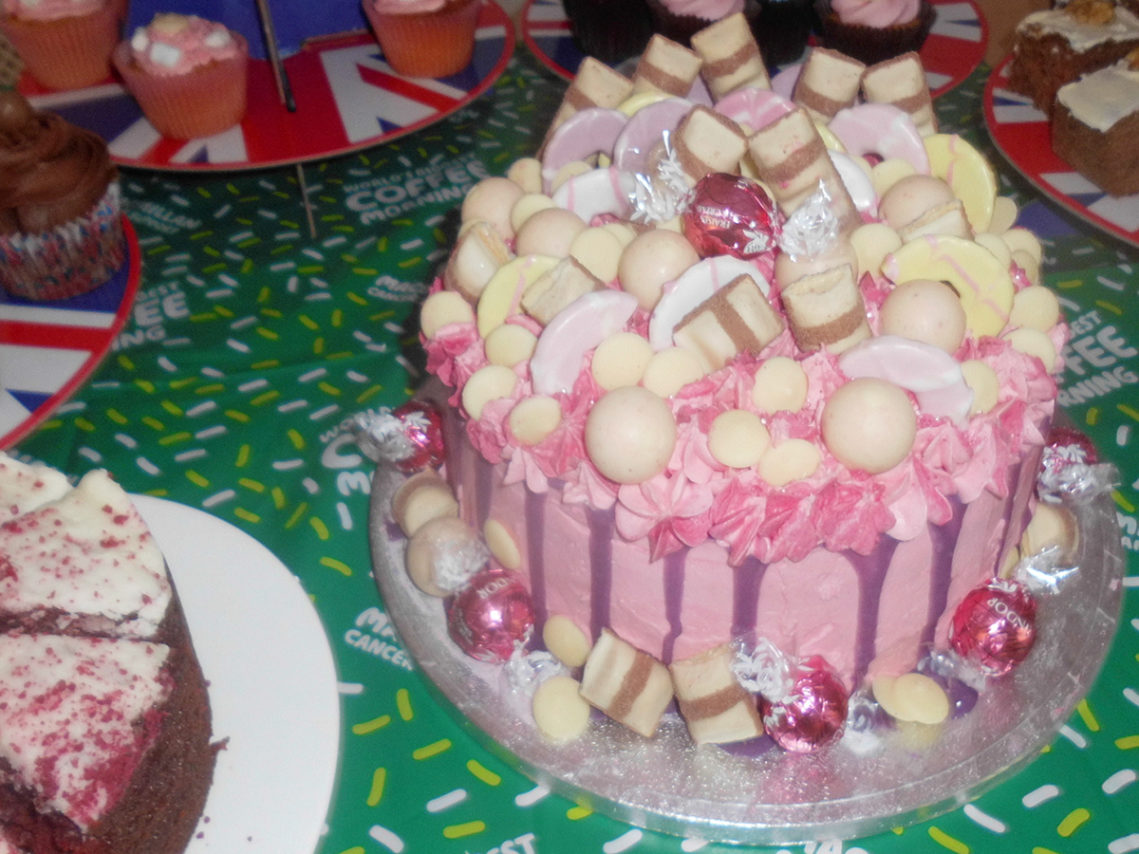 A stunning cake centre piece at Woodstock's Macmillan Cancer Support Coffee Morning