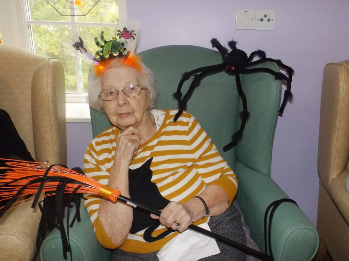 Princess Christian Care Home resident dressed in a Halloween costume