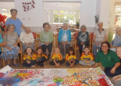 Woodstock Residential Care Home welcomed a group of children from Squirrel Lodge Nursery