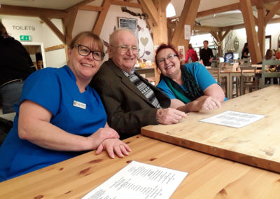 Abbotsleigh staff and residents enjoying a trip to Frankie's Coffee Shop in Staplehurst