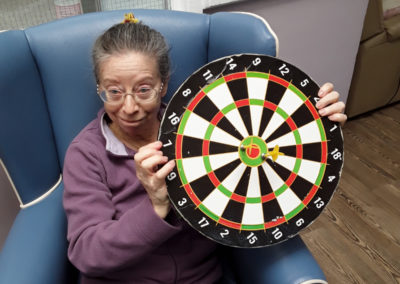 Abbotsleigh residents enjoying playing magnetic darts