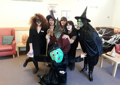 Hengist Field Activities staff in scary Halloween costumes