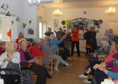 Music group Spare Parts entertaining residents and friends at Woodstock Residential Care Home 