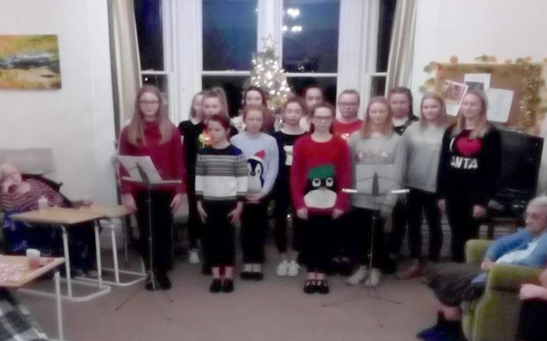 Christmas carolling at Loose Valley Care Home