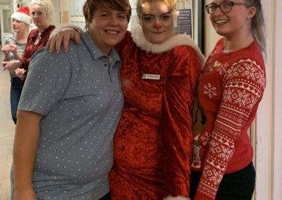 Lulworth House staff, in festive clothes
