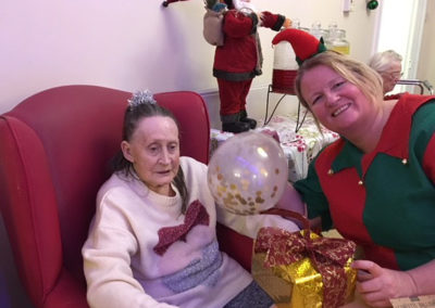 Santa handed out gifts to residents at the Lulworth House Christmas Party