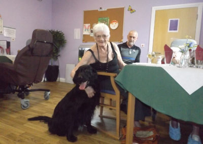 Princess Christian volunteer Pam with her dog Milton