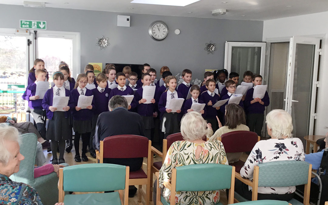 School choir visit The Old Downs Residential Care Home