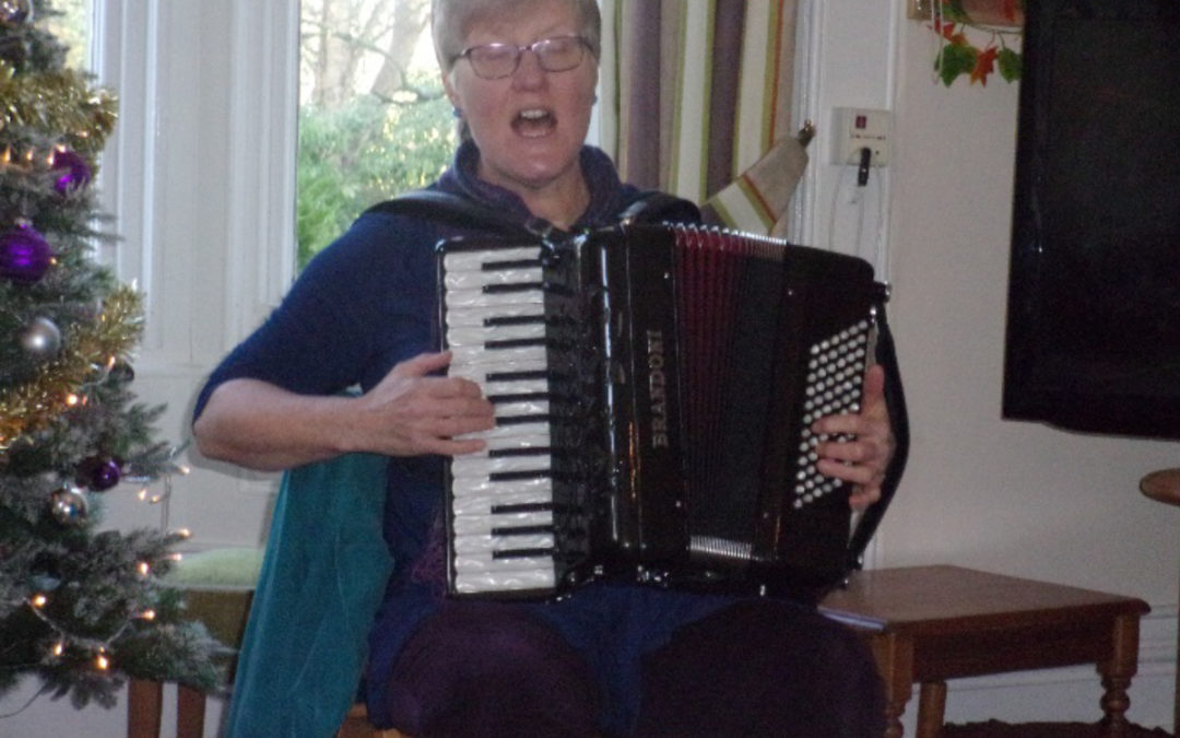 An Accordionist treat for Loose Valley Care Home