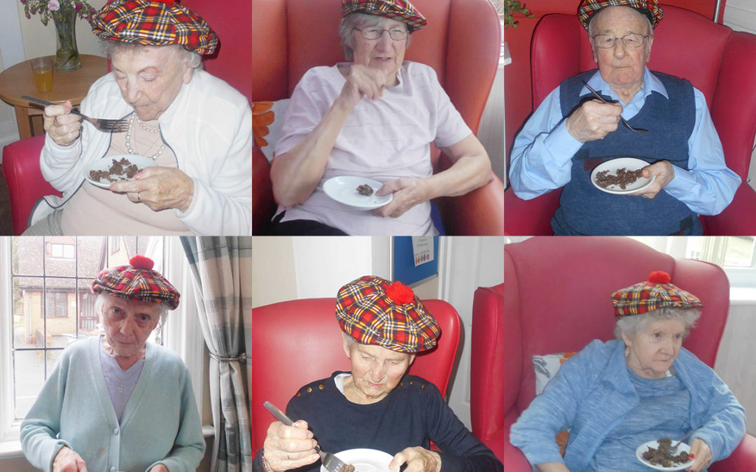Burns Day celebrations at Woodstock Residential Care Home