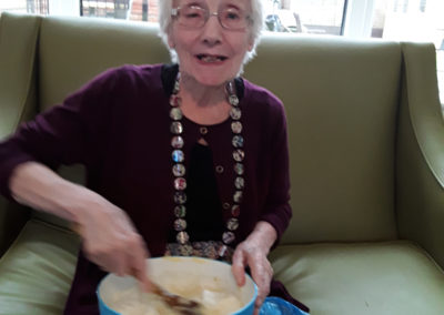 Making cake for New Year at Lulworth House Residential Care Home (1 of 5)