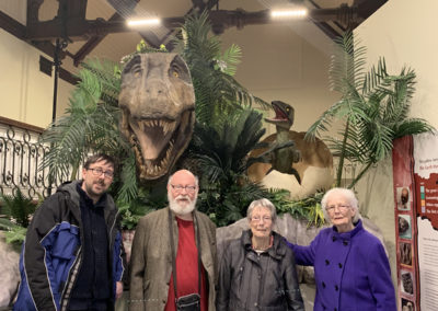 Lulworth residents in the dinosaur section at Maidstone Museum