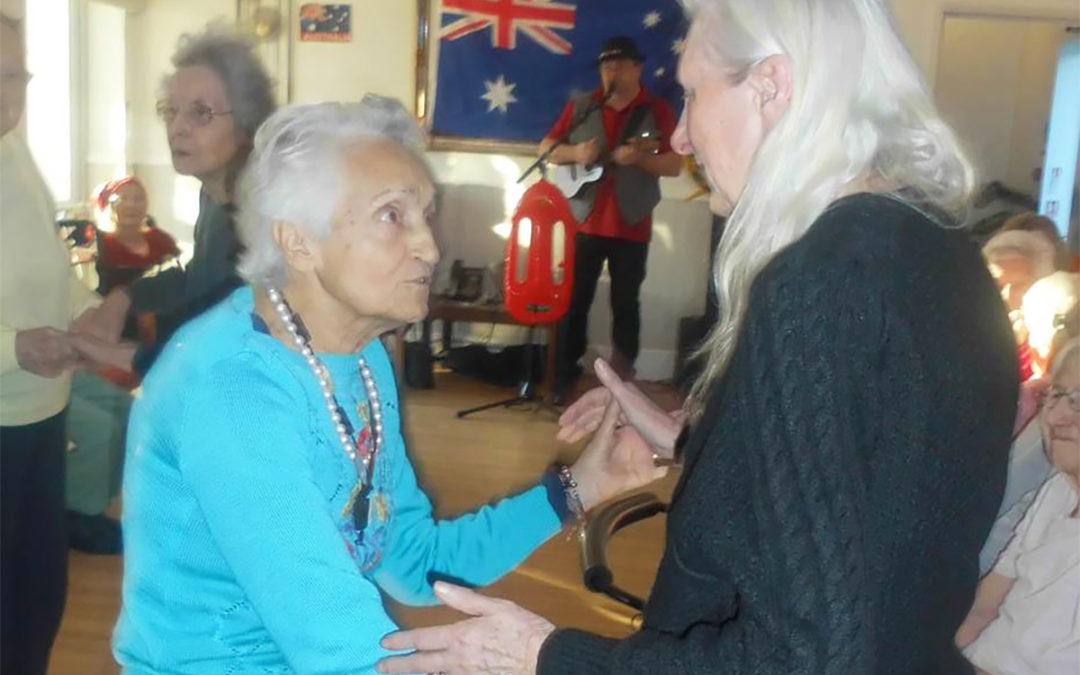 Australia Day music at Woodstock Residential Care Home