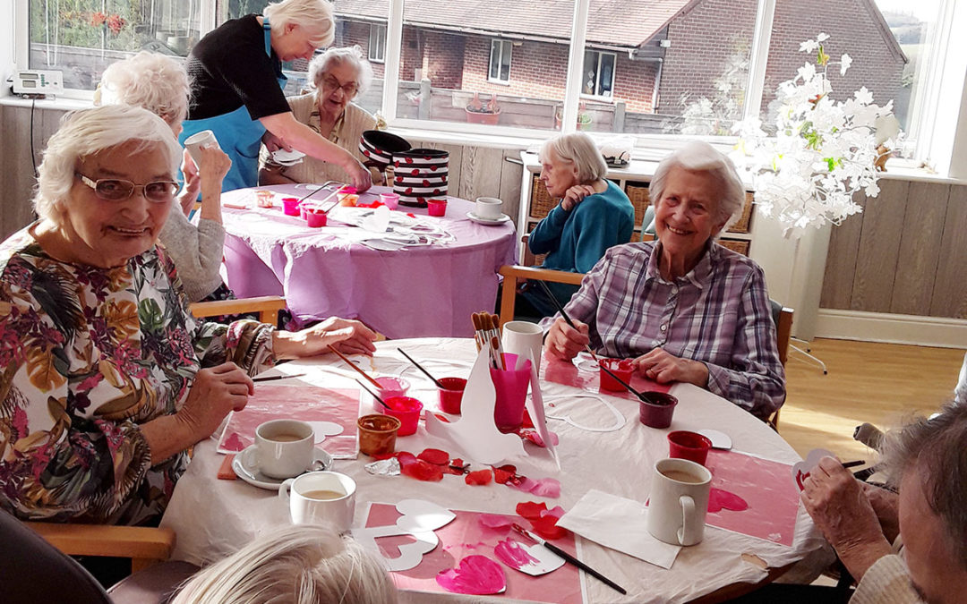 Creative Mojo for Valentine’s Day at The Old Downs Residential Care Home