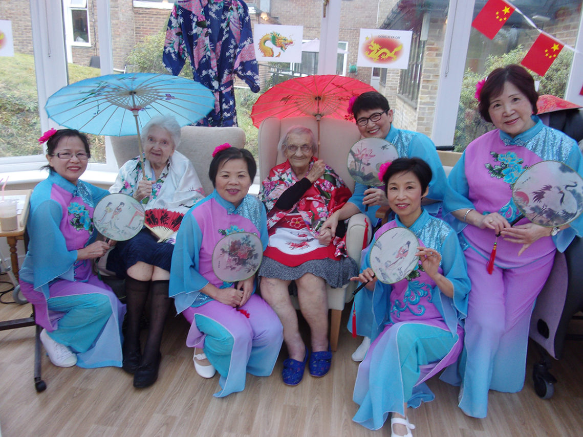 Chinese Dancers visit Loose Vally Care Home