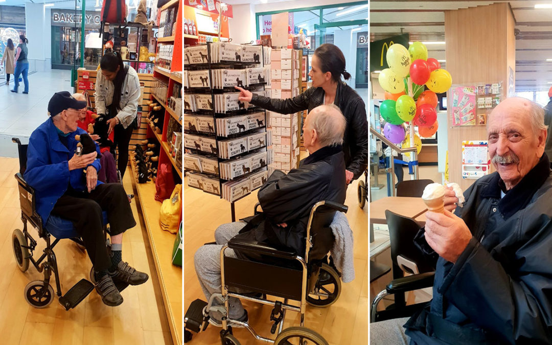 Lukestone Care Home residents enjoy a lunch and shopping trip