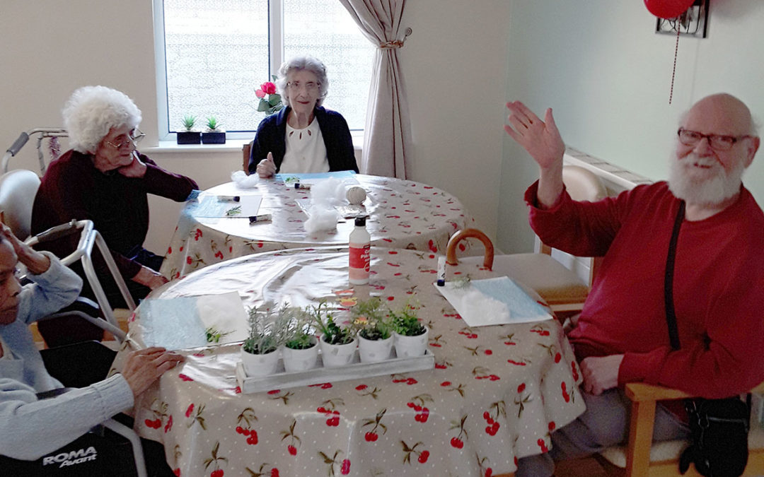 Song inspired crafting at Lulworth House Residential Care Home