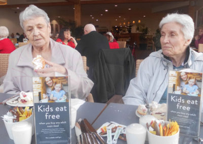 Residents enjoying a scone at Dobbies Garden Centre 2