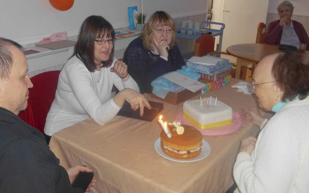 Happy birthday to Enid at Woodstock Residential Care Home