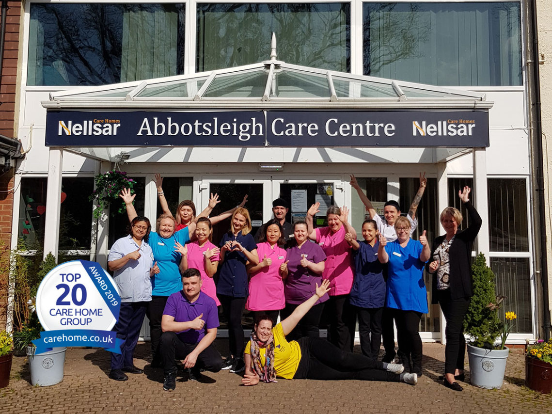 The staff team at Nellsar's Abbotsleigh Care Home