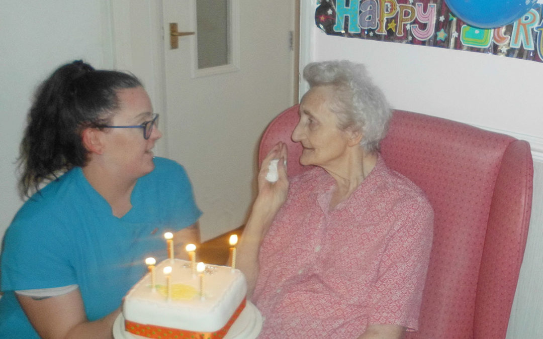 A very happy birthday to Maud at Woodstock Residential Care Home
