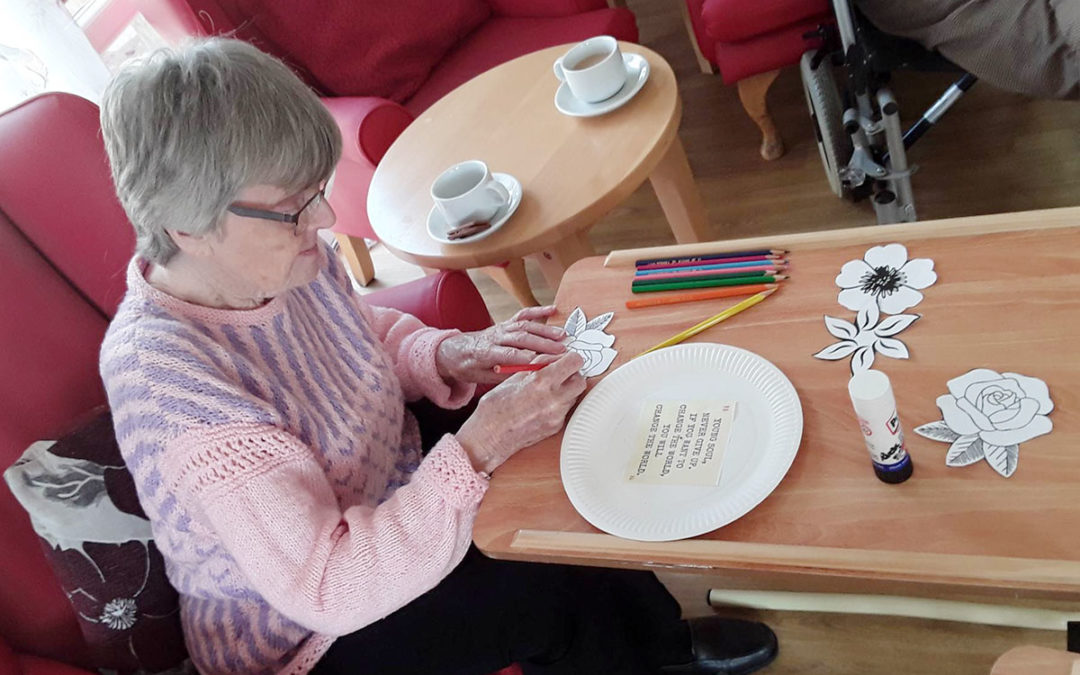 Spring Crafts at Woodstock Residential Care Home