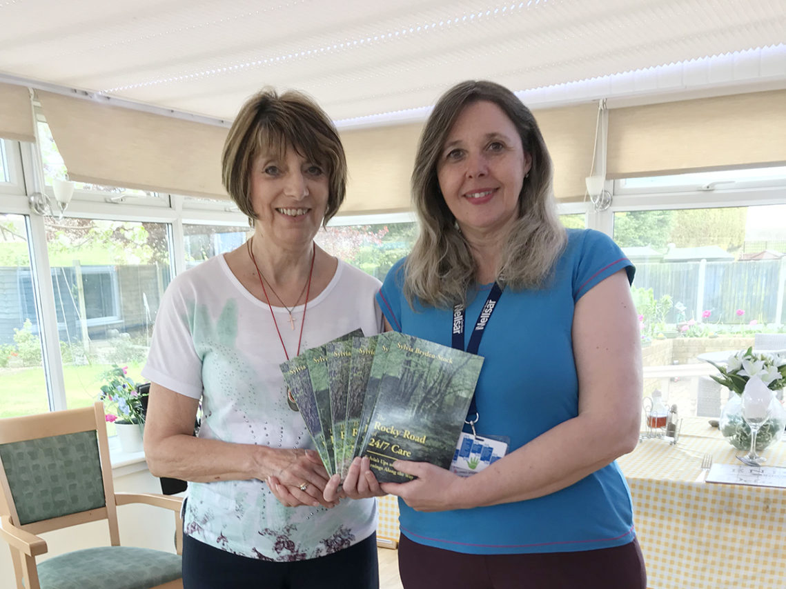 Author Sylvia Bryden-Stock with Manager Jacqueline Shuttleworth during a visit to Silverpoint Court Residential Care Home