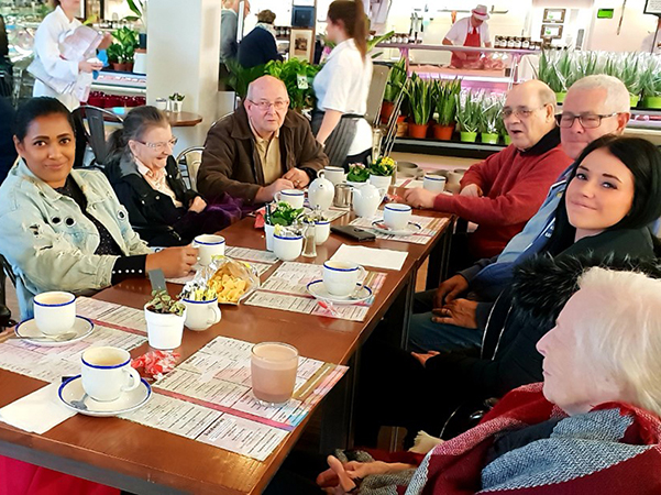 Lukestone Care Home residents visit Polhill Garden Centre for lunch