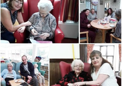 A collage of Mother's Day pictures, with family and friends, from the Old Downs Residential Care Home