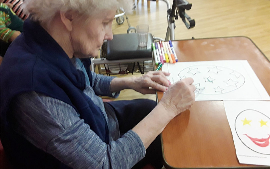 Music, Namaste and Easter crafts at Woodstock Residential Care Home