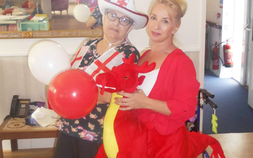 Woodstock Residential Care Home celebrate St Georges Day with live music