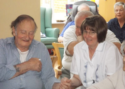 Friends and family together at Princess Christian Care Home during Dementia Action Week