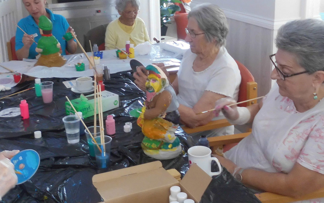 Arts and crafts for the garden at Woodstock Residential Care Home