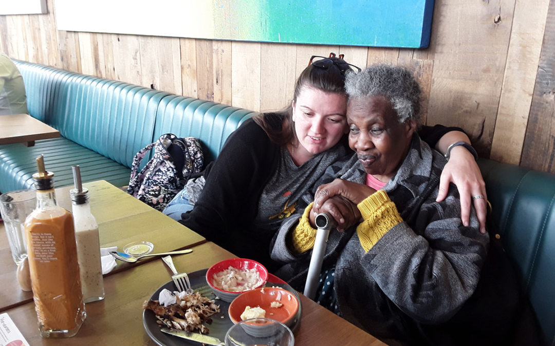 Abbotsleigh Care Home residents enjoy a Nandos lunch