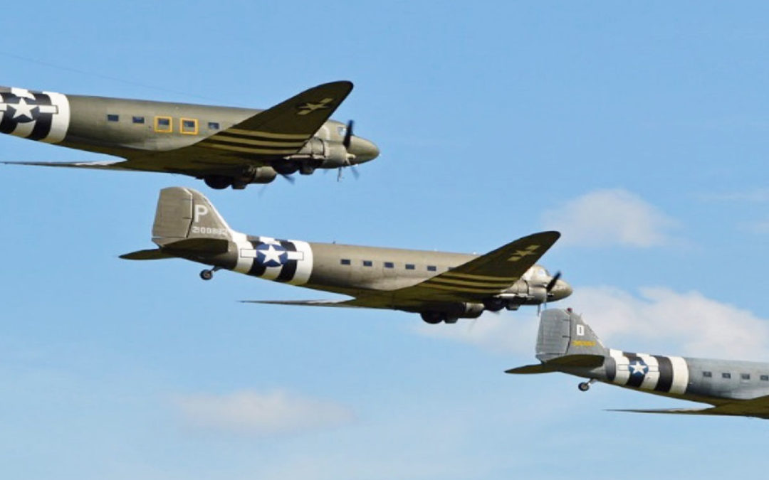 Dakota flypast at Loose Valley Care Home