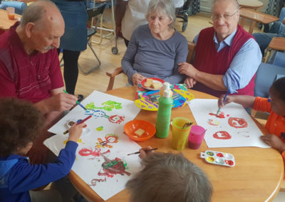 Arts and crafts with Cece's Rainbow Kids at Lukestone Care Home 1