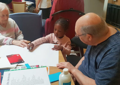 Arts and crafts with Cece's Rainbow Kids at Lukestone Care Home 3