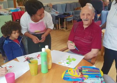 Arts and crafts with Cece's Rainbow Kids at Lukestone Care Home 5